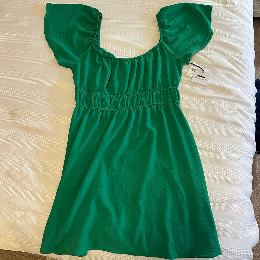 Queens & Angels Green Mini Dress